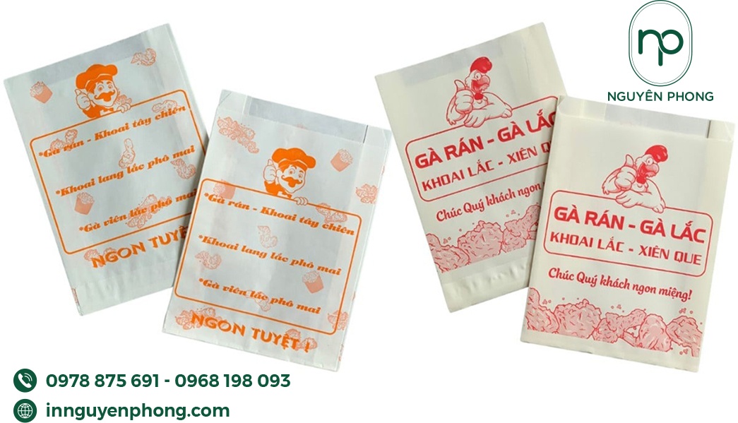 In túi đựng gà rán - khoai tây chiên